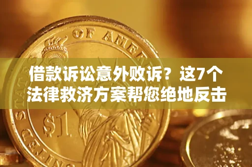 武汉借款诉讼意外败诉？这7个法律救济方案帮您绝地反击！