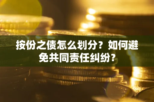 武汉按份之债怎么划分？如何避免共同责任纠纷？