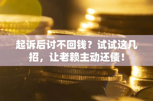 武汉起诉后讨不回钱？试试这几招，让老赖主动还债！