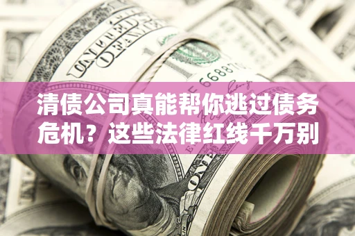 武汉清债公司真能帮你逃过债务危机？这些法律红线千万别踩